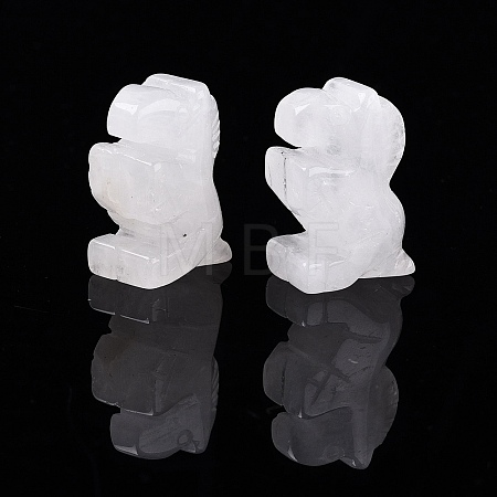 Natural Quartz Crystal Horse Figurine DJEW-N005-01B-1