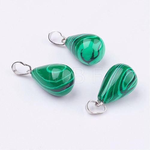 Synthetic Malachite Pendants G-K187-04A-1