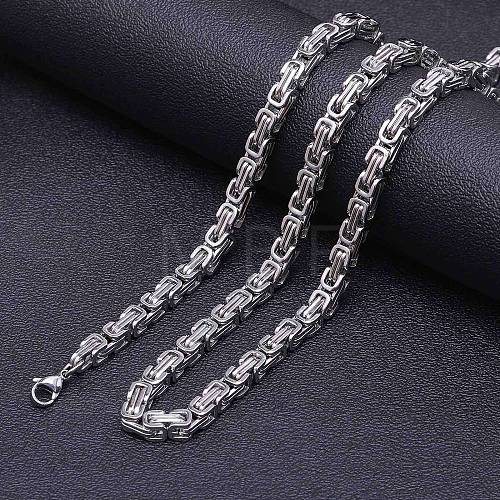 Titanium Steel Byzantine Chains Necklace for Men's FS-WG56795-180-1