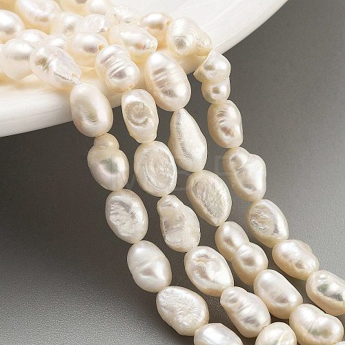 Natural Cultured Freshwater Pearl Beads Strands PEAR-P062-32A-1