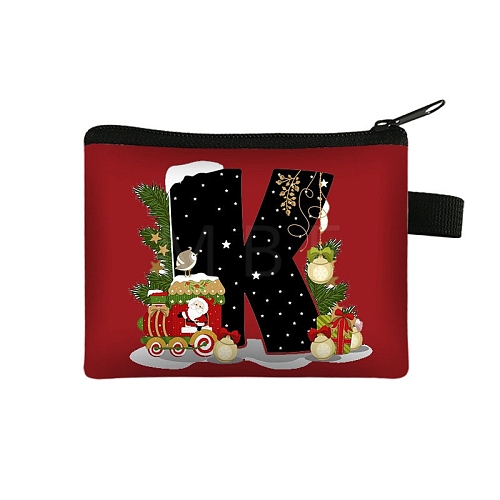 Christmat Letter Printed Polyester Wallets with Zipper PW-WGB27ED-11-1