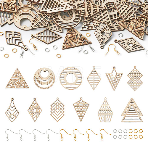 DIY Geometry Earring Making Kit DIY-TA0005-46-1