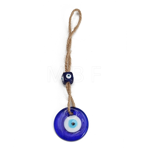 Handmade Lampwork Blue Evil Eye Hanging Ornaments PW23022381703-1