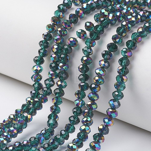 Electroplate Transparent Glass Beads Strands EGLA-A034-T2mm-Q15-1