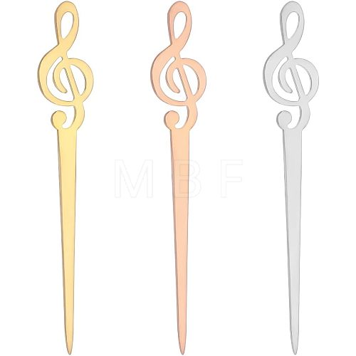 Unicraftale 3Pcs 3 Colors Stainless Steel Sealing Wax Mixing Stirrers STAS-UN0040-10-1