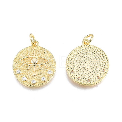 Brass Pave Cubic Zirconia Pendants KK-N231-348B-02-1