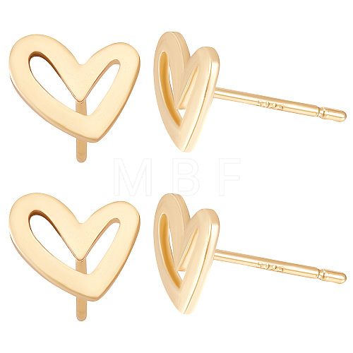 20Pcs Brass Stud Earrings KK-BBC0004-63-1