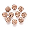 Polymer Clay Pave Rhinestone Beads RB-Q197-10mm-26-1