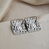 304 Stainless Steel Textured Stud Earrings EK2327-1-2