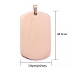 Ion Plating(IP) 304 Stainless Steel Pendants LS-STAS-I311-03A-RG-3