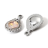 UV Plating Alloy Glass Pendants FIND-K032-45P-2