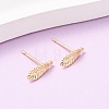Brass Stud Earrings EJEW-L278-08G-1