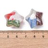 Transparent Resin Glitter Beads RESI-C073-10-3