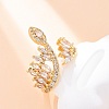 Brass Micro Pave Clear Cubic Zirconia Cuff Rings for Women RJEW-U047-23G-3