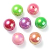 UV Plating Rainbow Iridescent Acrylic Beads PACR-E001-04A-2