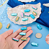 16Pcs 4 Colors Fish Spray Painted Alloy Enamel Beads FIND-TA0010-36-6