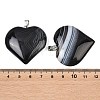 Natural Banded Agate Pendants GG-K002-04X-3