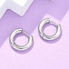 Tarnish Resistant 304 Stainless Steel Huggie Hoop Earrings EJEW-F111-14mm-P-5