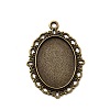 Zinc Alloy Pendant Settings for Cabochon & Rhinestone PALLOY-A15257-AB-FF-1