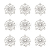 Tibetan Style Alloy Chandelier Components Links TIBE-TAG0001-01-1