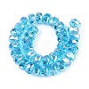Electroplate Transparent Glass Beads Strands EGLA-N022-04A-D09-2