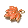 Thanksgiving Day Theme Rack Plating Alloy Enamel Pendants ENAM-S021-05G-F-2