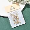SHEGRACE Brass Micro Pave Clear Cubic Zirconia Pendants XGRQ29162-394G-K-6