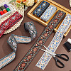 12 Yards 6 Colors Ethnic Style Polyester Ribbons OCOR-ME0001-86-4