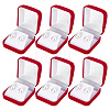 Portable Travel Velvet Jewelry Organizer Cases for Earrings and Necklace CON-WH0089-246B-1