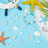 90Pcs 6 Styles Natural Mixed Shell Pendants PALLOY-BM00007-4
