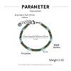 Round Synthetic Turquoise and 304 Stianless Steel Beaded Bracelets for Men Women EV7041-2-1