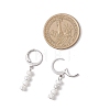 304 Stainless Steel Natural Mixed Stone Column Leverback Earrings EJEW-JE06520-6