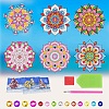 Mandala Flower DIY Diamond Painting Window Sticker Kits PW-WG97422-05-1