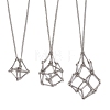 3Pcs 3 Sizes 304 Stainless Steel Curb Chain Macrame Pouch Slider Necklace Making NJEW-JN05067-1