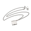 304 Stainless Steel Book Pendant Necklaces for Women LS-NJEW-U037-01A-P-4