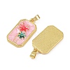 Brass Enamel Pendants KK-L190-012G-03-2
