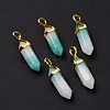 Natural White Jade Pointed Pendants G-K329-31G-2