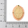 304 Stainless Steel Oval Embossed Jesus Pendants STAS-L022-490G-04-3