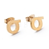 Ion Plating(IP) 304 Stainless Steel Stud Earrings STAS-Z028-A-21G-1