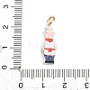 304 Stainless Steel Enamel Pendants STAS-F358-01G-07-3