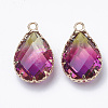 K9 Glass Imitation Tourmaline Pendants GLAA-Q069-02D-2