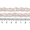 Opaque Solid Color Electroplate Glass Beads Strands X-EGLA-N013-P4mm-B08-4