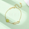 Sports Brass Micro Pave Cubic Zirconia Infinity Link Bracelets LS-BJEW-D386-01A-G-5