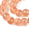 Transparent Glass Imitation Cat Eye Beads Strands GLAA-Q110-01C-14-3