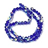 Electroplate Transparent Glass Beads Strands EGLA-K015-18T-2