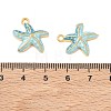 304 Stainless Steel Enamel Pendants STAS-Q119-08G-04-3