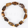 Natural Tiger Eye Gemstone Bead Strands G-E218-07-2