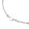 Tarnish Resistant 304 Stainless Steel Cable Chain Anklets AJEW-H104-09P-2