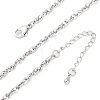 Brass Rope Chains Necklaces for Women NJEW-D302-62P-2