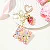 Alloy & Resin Pendant Decorations HJEW-YW00401-03-2
